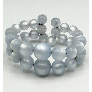 Vintage blue moonstone acrylic cuff bracelet